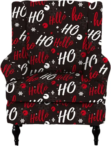 Miniatura 8 de PEKJI Fundas de silla con respaldo de alas de Navidad, fundas antideslizantes para sillón con respaldo de alas (A01)