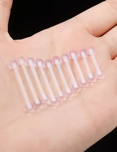 Miniatura 2 de Prjndjw 14G Acero quirúrgico rectas barras de pesas - Anillos para lengua y pezón para mujeres y hombres - Longitud 12MM, 14MM, 16MM, 18MM, 22mm