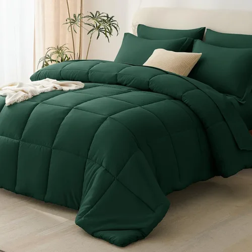 Miniatura 15 de CozyLux Juego de edredón tamaño individual XL, color beige, juego de cama de 5 piezas individual XL, juego de ropa de cama suave extra largo
