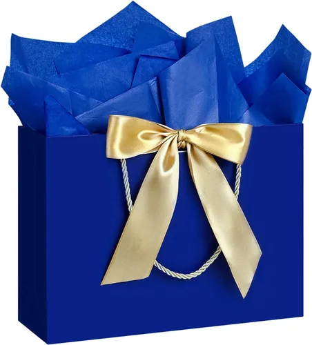 Miniatura 29 de JMANNI Bolsas de regalo, 3 piezas de tamaño mediano con cinta de lazo, bolsa de regalo de papel portátil, patrón de mármol, para cualquier ocasión