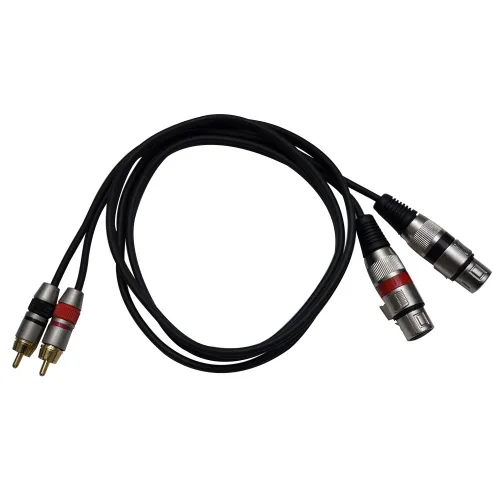 Miniatura 5 de Seismic Audio - Cable de conexión SAXMRM-2x10-10 pies Dual XLR hembra a RCA dual macho - Cable de enlace de audio de 10 pies