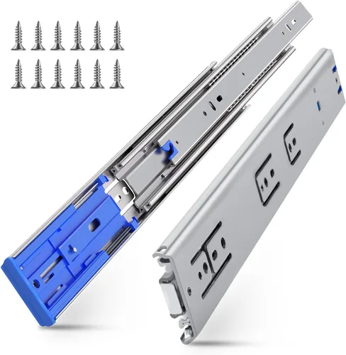 Miniatura 8 de SLIDEWAY - Deslizadores de cajón de alta resistencia de 200 libras 1 par 8 10 12 14 16 18 20 22 30 32 40 pulgadas de extensión completa con 2.008 in