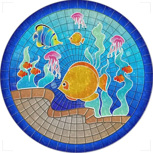 Miniatura 8 de Arte decorativo para piscina, tapete de piscina, más de 50 diseños, fácil de instalar y quitar