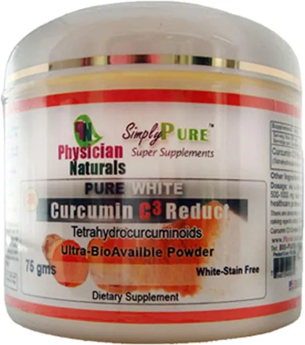 Polvo de curcumina blanca pura C3 reduce 3 veces la absorción y 180 veces más concentrado que el polvo de cúrcuma 75 GMS