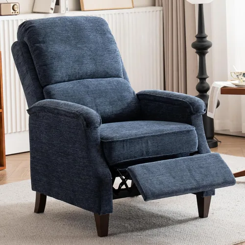 Miniatura 9 de VKNOW Silla reclinable, sillón reclinable de tela con reposabrazos suave, asiento de cine en casa con respaldo ajustable y soporte lumbar, sofá Verde