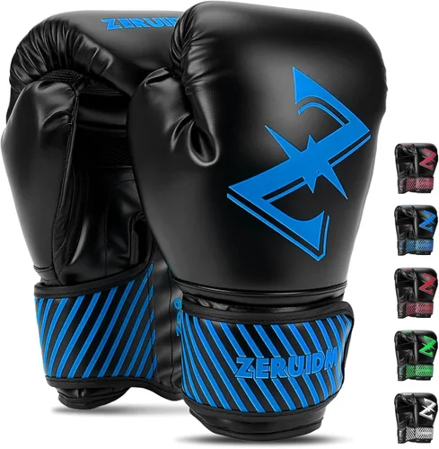 Guantes de boxeo para niños de 6 oz, guantes de entrenamiento juvenil para sparring de 3–12 años, cuero ventilado con malla, guantes de boxeo para
