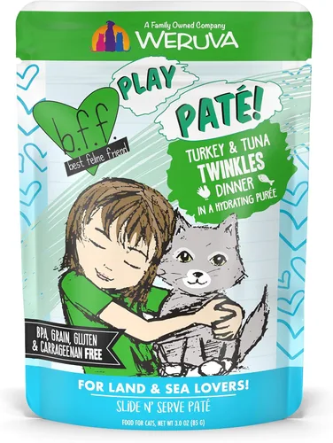 Miniatura 24 de Weruva B.F.F. Play - Best Feline Friend Paté Lovers, Aw Yeah!, Paté Partay! Paquete variado, bolsa de 3 onzas (paquete de 12)
