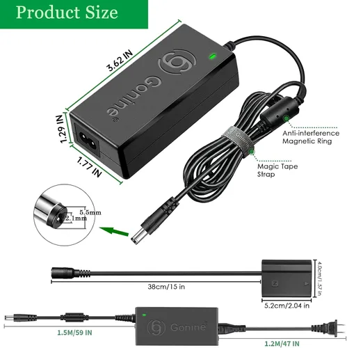 Miniatura 9 de NP-FZ100 A7III - Kit de adaptador de CA de fuente de alimentación continua para cámaras Sony Alpha A7IV A6600 A7SIII A7C A1 FX3 A7R3 A7R IV, A9 A9R