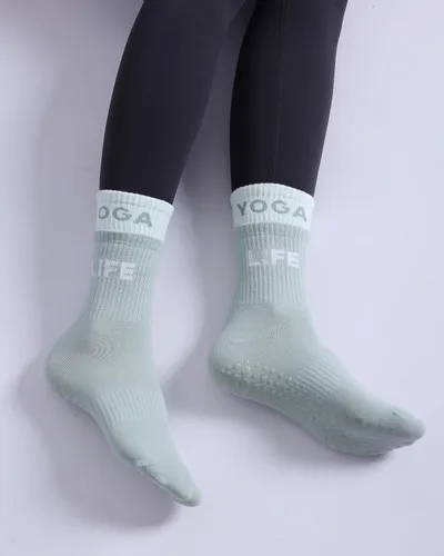 Miniatura 3 de Calcetines antideslizantes para mujer, calcetines de agarre de pilato, calcetines antideslizantes para yoga, calcetines de hospital, 6 pares