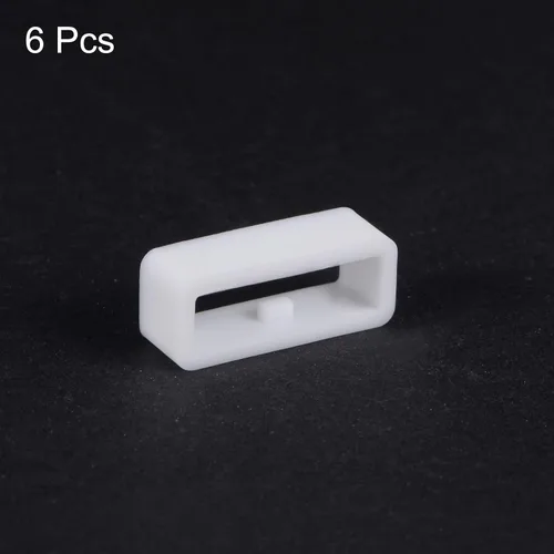 Miniatura 3 de 6 anillos de cierre de bucle para correa de reloj, 0.630 in, color blanco