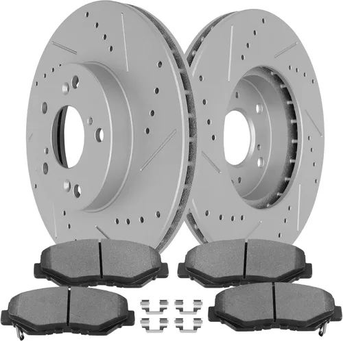 Miniatura 11 de SCITOO Brake Kits For Jeep For Cherokee 1999-2001,For TJ 1999-2006,For Jeep For Wrangler 2000-2006 Front Drilled & Slotted Disc Brakes Rotors and