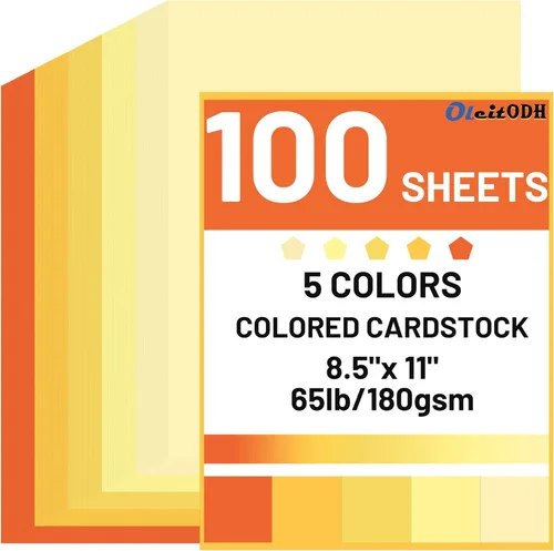 Miniatura 12 de Oleitodh Juego de 309 cartulina de colores a granel, juego de papel de cartulina de 8.5 x 11 pulgadas, 20 colores surtidos, papel de construcción