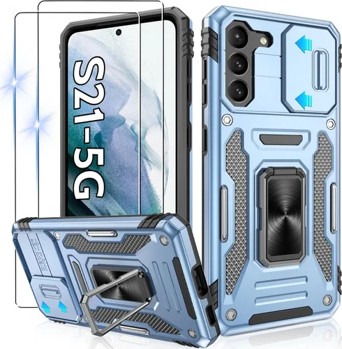 Miniatura 83 de Gritup para Samsung Galaxy S22 Funda con protectores de pantalla HD de 2 paquetes y cubierta deslizante para la cámara, protección contra caídas