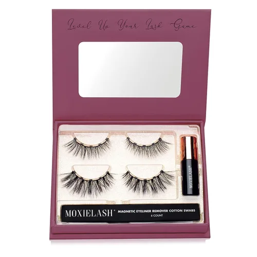Miniatura 8 de MoxieLash Pestañas magnéticas con kit de delineador de ojos - Kit esencial Vol 2 - Pestañas postizas de aspecto natural - Pestañas atrevidas