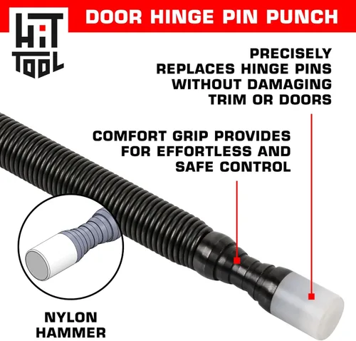 Miniatura 5 de HIT Tool Kit Pro Combo de 1/32" y 2/32" y removedor de pasadores de puerta con martillo de nailon (2 herramientas)