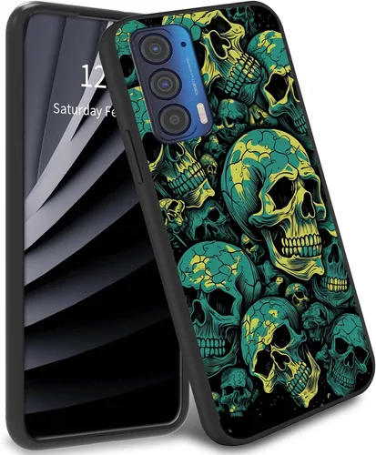 Miniatura 29 de Funda delgada para Moto Edge 2021 TPU con diseño de hojas de arte, cubierta de protección de cuerpo completo de goma de gel suave para Motorola Edge