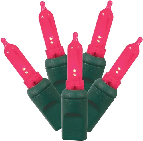 Miniatura 7 de Vickerman El juego de luces X6G7533 cuenta con 50 luces LED en cable verde con espacio de bombillas de 6 pulgadas, 25 pies, color lima