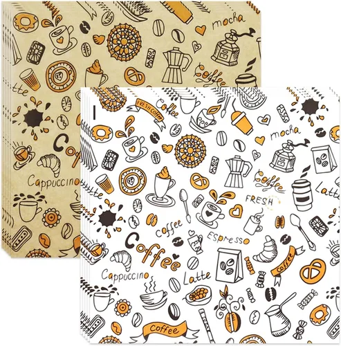 Miniatura 8 de 400 piezas de hojas de papel para alimentos, hojas de papel premium para delicatessen de 10"x10", resistentes al agua y a la grasa, forros a prueba