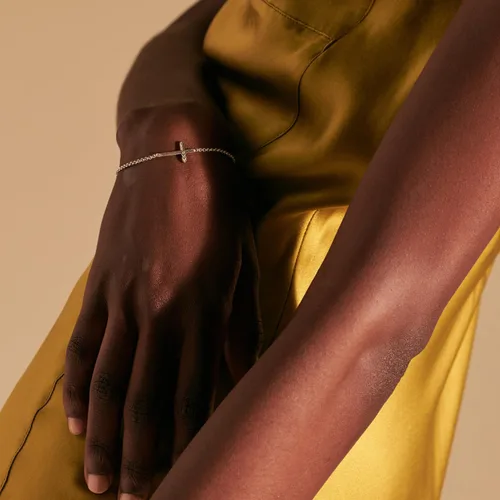 Miniatura 4 de John Hardy Classic Chain Collection - Pulsera de cruz, mini Rolo de plata de ley 925 de 0.079 in