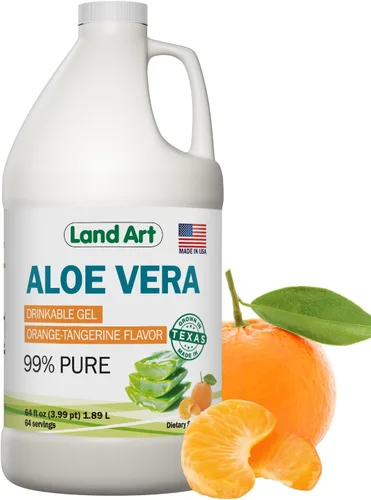 Miniatura 10 de Land Art - Gel orgánico de aloe vera bebible para alivio de acidez estomacal y reflujo ácido - 99.7% puro - Procesado en frío - Mejora la salud
