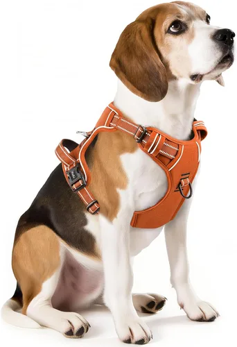 Miniatura 44 de Arnés para perro HEELE para perros grandes sin tirones Chaleco arnés para perro grande con mango acolchado suave reflectante para entrenamiento al