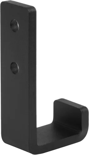 Miniatura 3 de Paquete de 4 ganchos en J resistentes de 2-3/4 pulgadas, acero negro, para montaje en pared, para barra de gimnasio, garaje, 260 libras
