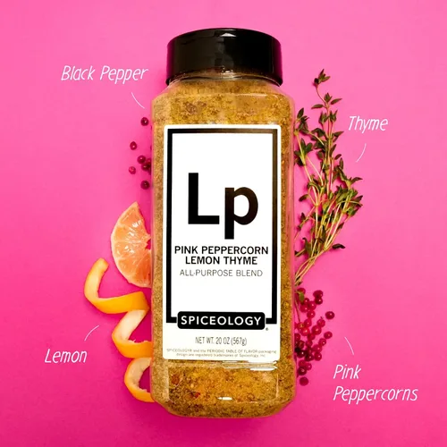 Miniatura 3 de Spiceology - Tomillo de limón y pimienta rosa - Uso en: pollo, salmón, camarones, papas, mantequilla, verduras, aderezo para ensaladas - Condimento