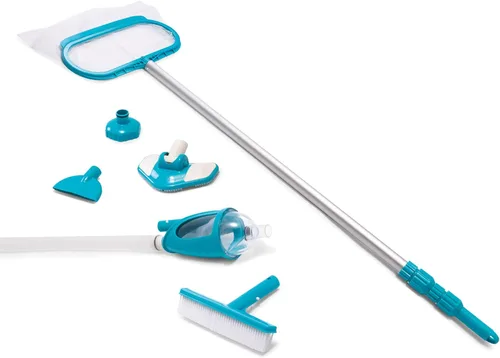 Kit de mantenimiento para piscina Intex Deluxe Pool Maintentance Kit para piscinas por encima de la tierra, Azul