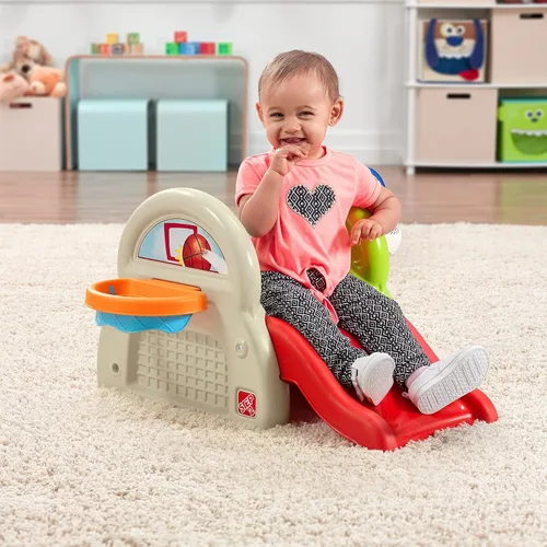 Miniatura 8 de Step2 Centro de actividades Sports-Tastic, juego deportivo para niños pequeños, tobogán para interiores y exteriores, gimnasio de juegos incluye