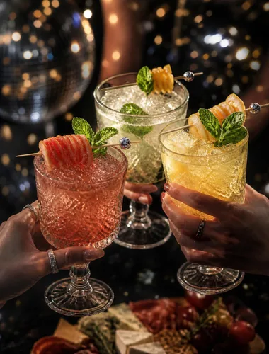 Miniatura 5 de 100 piezas de palillos de cóctel, palillos de dientes decorativos de bola de discoteca para aperitivos, pinchos de cóctel plateados para aperitivos