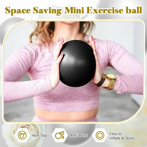 Miniatura 3 de Sotiff 20 pelotas de pilates de 9 pulgadas para ejercicio a granel, mini pelotas de yoga, núcleo de terapia para entrenamiento de estabilidad