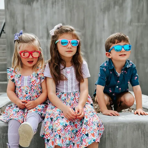 Miniatura 11 de Lentes de sol polarizados de goma elastómero termoplástico (TPEE) flexible, para niñas y niños de 3 a 9 años