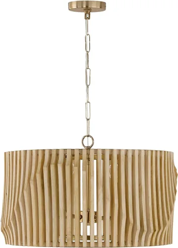 Miniatura 6 de Capital Lighting 344613WK Archer - Lámpara de techo colgante moderna de madera de mango hecha a mano, 1 luz de 100 vatios, 17 pulgadas de alto x 9