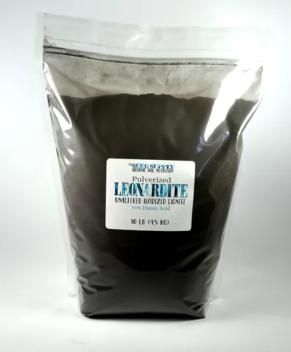 Miniatura 2 de Leonardita pulverizada de 10 libras - Lignita oxidada, natural inalterada, 70% de ácido húmico