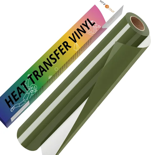 Miniatura 31 de HTVRONT Vinilo HTV de transferencia de calor blanco - 30,5 cm x 36,6 metros de vinilo blanco para planchar para camisetas, rollo de vinilo HTV