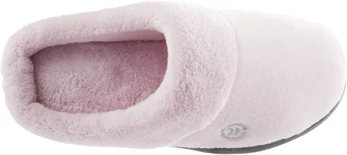 Miniatura 2 de isotoner Pantuflas de rizo con capucha para mujer con espuma viscoelástica suave, soporte de arco cómodo y suela para interiores y exteriores