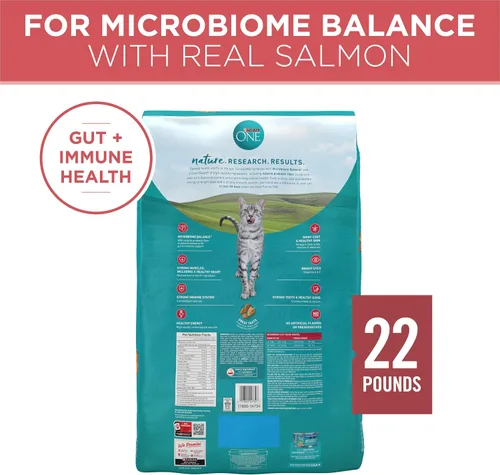 Miniatura 9 de Purina ONE Alimento seco natural para gatos, mezcla Tender Selects con salmón real, bolsa de 22 libras