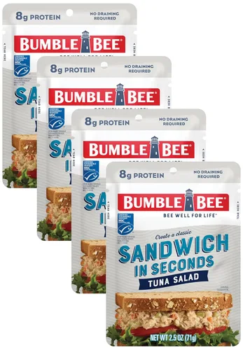 Miniatura 33 de Bumble Bee - Atún sazonado con Chipotle, bolsa de 2.5 onzas, listo para comer, paquete de atún capturado en la naturaleza, 0.49 oz de proteína por