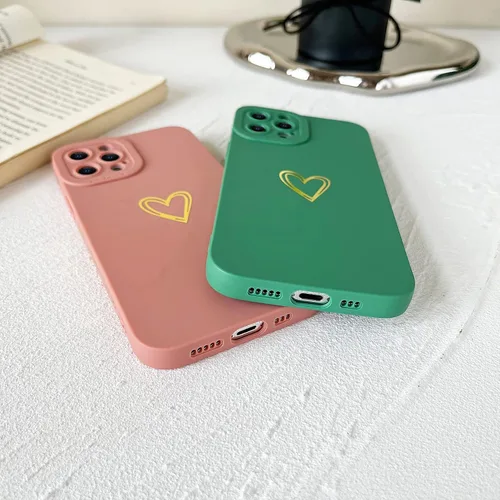Miniatura 5 de Yeddabox Funda compatible con iPhone 12 Pro Max para mujer, funda bronceadora de lujo con forma de corazón, bonita funda de TPU suave a prueba