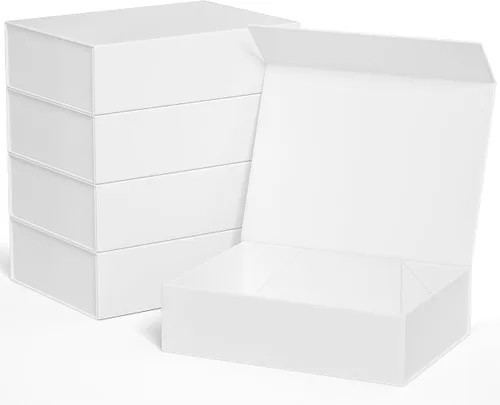 Miniatura 20 de ROSTELACK Cajas de regalo de 11.9" x 8.5" x 3.3" con tapa de cierre magnético caja para regalos, caja de regalo de dama de honor, bonita caja, cajas