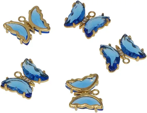 Miniatura 7 de Dijes de latón chapados en oro de circonita de cristal para hacer joyas, pulseras, collares, aretes, colgantes, suministros de manualidades
