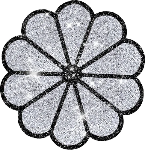 Miniatura 21 de Juego de 1 mantel individual redondo en negro, manteles individuales brillantes resistentes al calor, lavables, para cena, cocina, boda, decorativos