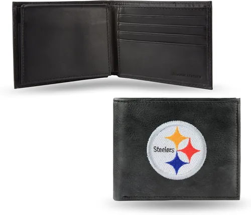 Miniatura 34 de Rico Industries Billetera de cuero bordada para hombre de la NFL