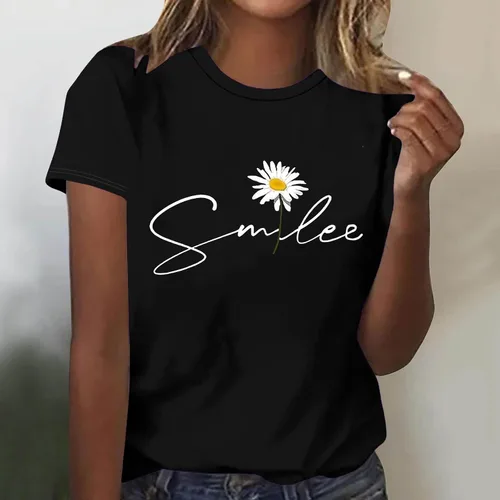 Miniatura 32 de Camiseta con estampado de animales para mujer, camiseta de libélula divertida, linda camiseta de manga corta, blusa de primavera 2023, camisas