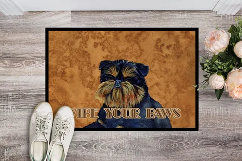 Miniatura 2 de Caroline's Treasures LH9462JMAT - Felpudo de Bruselas Griffon Wipe Your Paws de 24 x 36 pulgadas, tapete para puerta delantera, interior y exterior