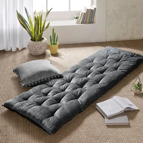 Miniatura 10 de Intelligent Design Edelia Almohada plegable de chenilla de poliéster ligera para el suelo, cojín capitonado para sentarse para meditación