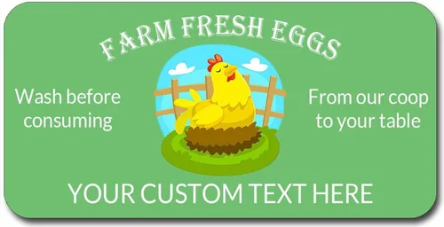 Miniatura 14 de Etiquetas adhesivas personalizables para cajas de huevos de pollo Tamaños de 2" Etiquetas de embalaje personalizadas para huevos frescos