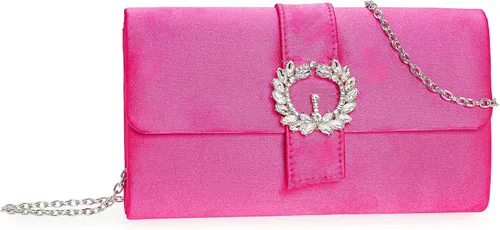 Miniatura 7 de CHARMING TAILOR Bolso de noche Diamantes adornado de satén para mujer, bolso de fiesta elegante con broche de cuentas Satin, for Woman, Classy