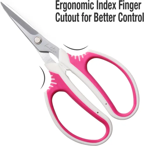 Miniatura 8 de Beaditive Tijeras Multiusos para Manualidades - Tijeras de Corte Ergonómicas con Cuchillas de Acero al Carbono Afialadas - Tijeras de Coser
