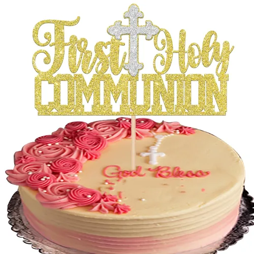 Miniatura 19 de 24 piezas de decoración para cupcakes con purpurina y paloma para magdalenas, para primera comunión, tema de bautismo cristiano, baby shower, fiesta